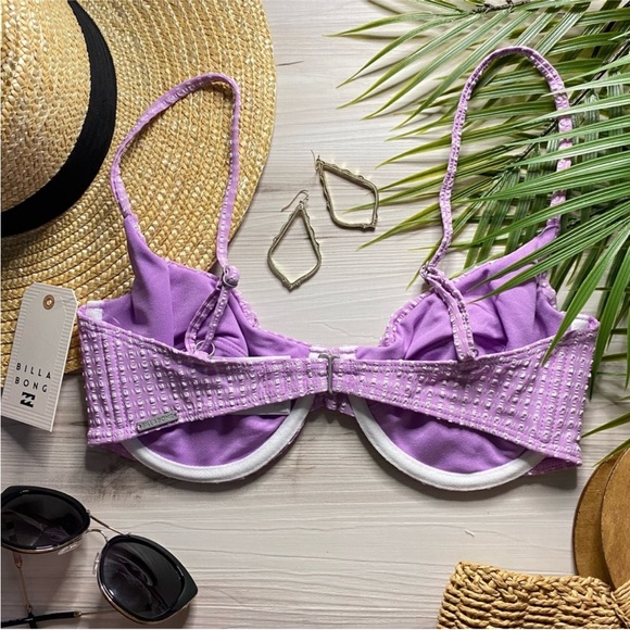 Billabong Lilac 𑁍 Violet Bikini Top - Picture 4 of 14